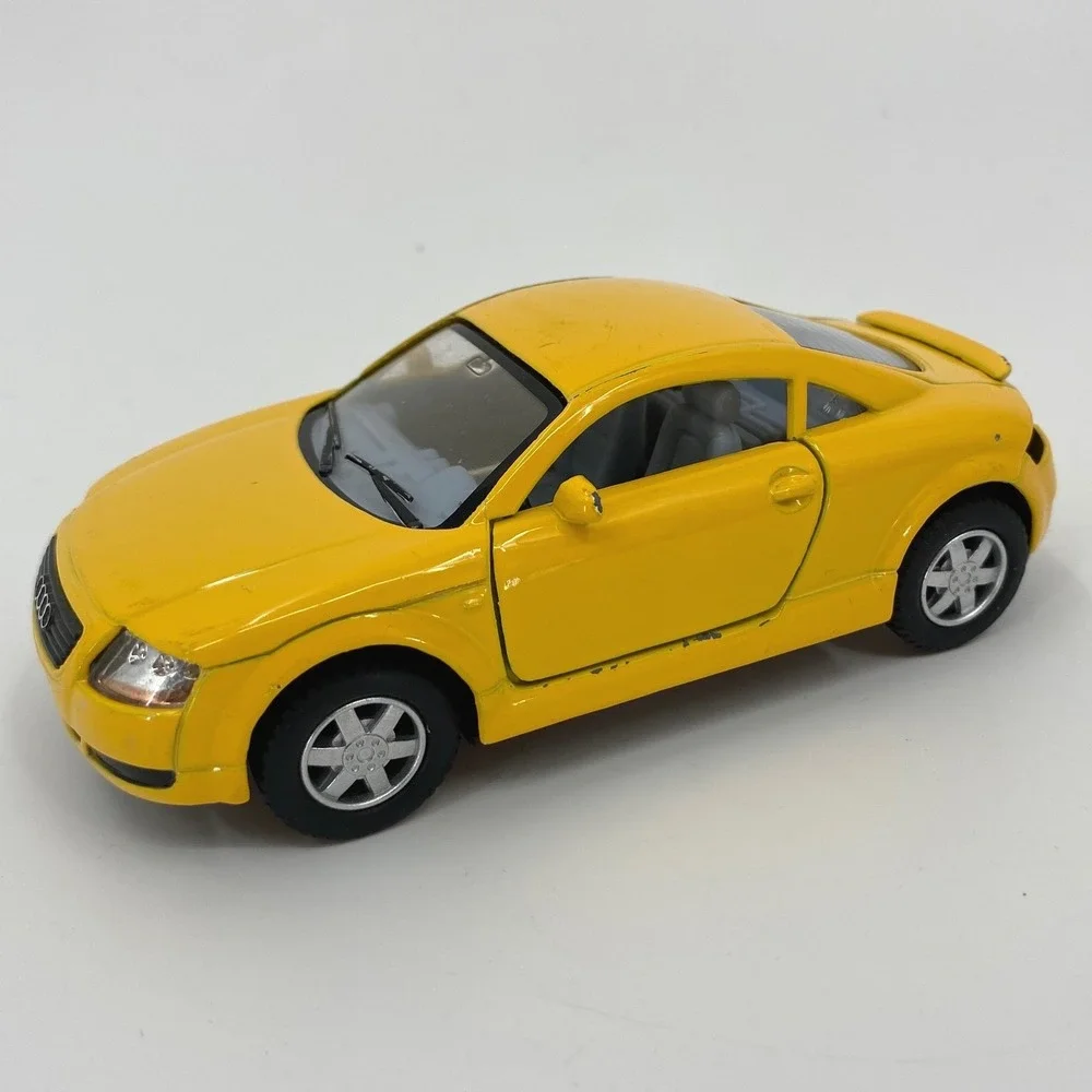 Kinsmart‎ Audi TT Coupe Yellow Die-cast Model Car 1/32 Scale KT 5016 5 Inch